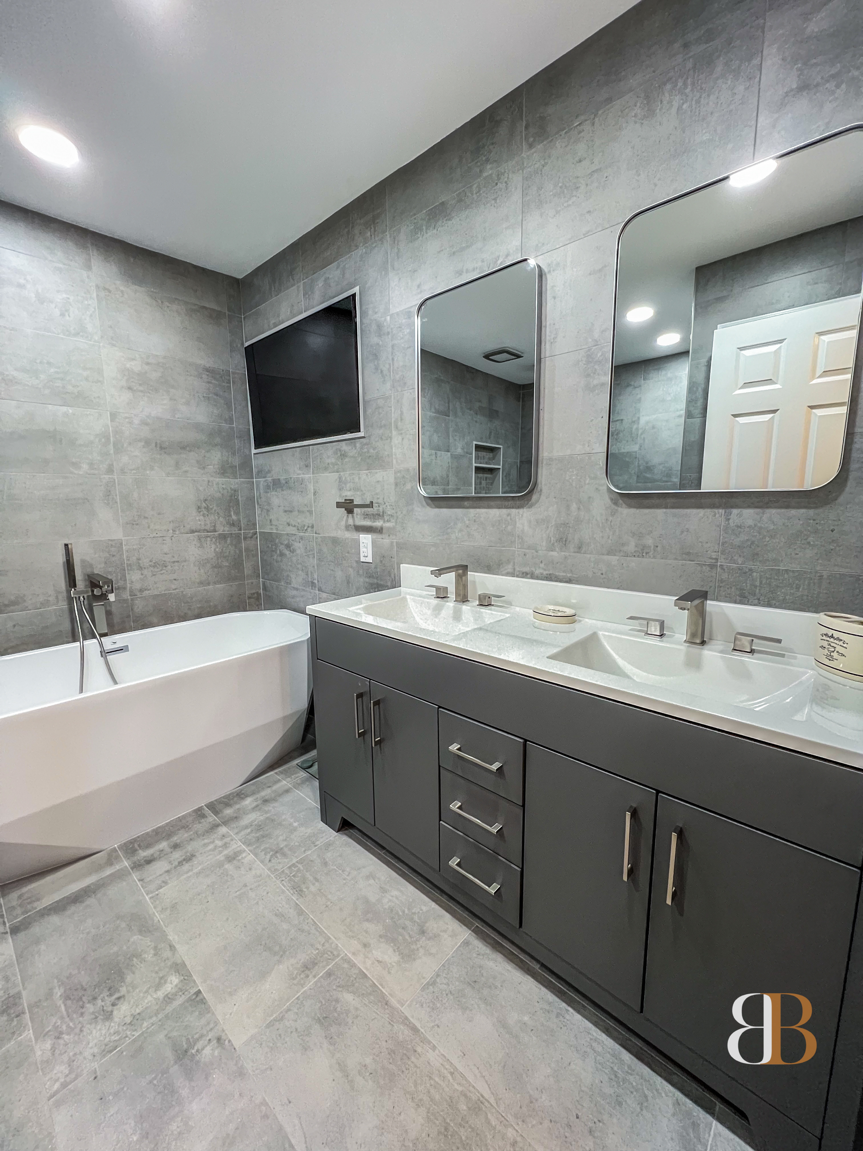 Modern bathroom remodel in Doylestown by B&B Associates Creations — photo 4